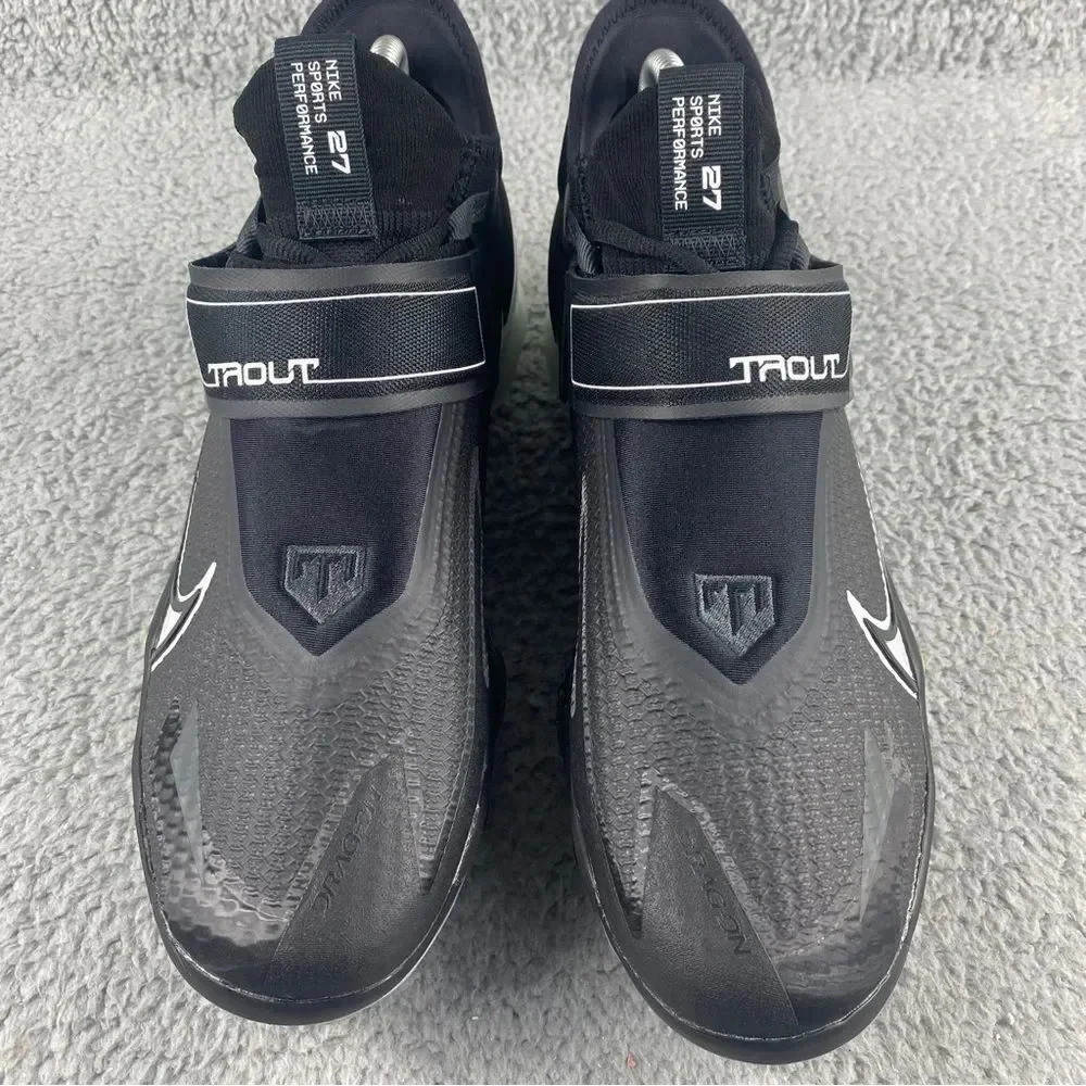 NEW NIKE FORCE Air Zoom Trout 8 Elite Baseball Cleats Mens‎ 9 Shoes Game Black - Picture 13 of 15